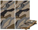 Cornhole Game Board Vinyl Skin Wrap Kit - Camouflage Brown fits 24x48 game boards (GAMEBOARDS NOT INCLUDED)