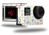 Kearas Hearts White - Decal Style Skin fits GoPro Hero 4 Silver Camera (GOPRO SOLD SEPARATELY)