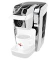 Decal Style Vinyl Skin compatible with Keurig K10 / K15 Mini Plus Coffee Makers Metal Flames Chrome (KEURIG NOT INCLUDED)