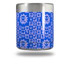 Skin Decal Wrap for Yeti Rambler Lowball - Gothic Punk Pattern Blue