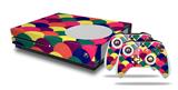 WraptorSkinz Decal Skin Wrap Set works with 2016 and newer XBOX One S Console and 2 Controllers Brushed Cirlces Multi Dark