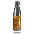 Skin Decal Wrap for RTIC Water Bottle 17oz Folder Doodles Orange (BOTTLE NOT INCLUDED)