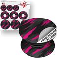 Decal Style Vinyl Skin Wrap 3 Pack for PopSockets Jagged Camo Hot Pink (POPSOCKET NOT INCLUDED)