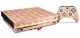 Skin Wrap for XBOX One X Console and Controller Donuts Yellow