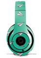 WraptorSkinz Skin Decal Wrap compatible with Beats Studio 2 and 3 Wired and Wireless Headphones Paper Planes Turquoise Skin Only (HEADPHONES NOT INCLUDED)