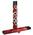 Skin Decal Wrap 2 Pack for Juul Vapes Locknodes 03 Red Dark JUUL NOT INCLUDED