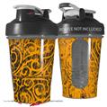 Decal Style Skin Wrap works with Blender Bottle 20oz Folder Doodles Orange (BOTTLE NOT INCLUDED)