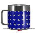 Skin Decal Wrap for Yeti Coffee Mug 14oz Paper Planes Royal Blue - 14 oz CUP NOT INCLUDED by WraptorSkinz