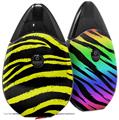 Skin Decal Wrap 2 Pack compatible with Suorin Drop Zebra Yellow VAPE NOT INCLUDED