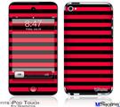 iPod Touch 4G Decal Style Vinyl Skin - Stripes Red