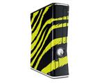 Zebra Yellow Decal Style Skin for XBOX 360 Slim Vertical