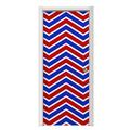 Zig Zag Red White and Blue Door Skin (fits doors up to 34x84 inches)