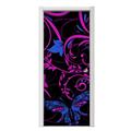 Twisted Garden Hot Pink and Blue Door Skin (fits doors up to 34x84 inches)