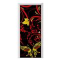 Twisted Garden Red and Yellow Door Skin (fits doors up to 34x84 inches)