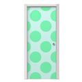 Kearas Polka Dots Green On Green Door Skin (fits doors up to 34x84 inches)