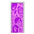 Skull Sketches Purple Door Skin (fits doors up to 34x84 inches)