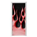 Metal Flames Red Door Skin (fits doors up to 34x84 inches)