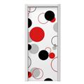 Lots of Dots Red on White Door Skin (fits doors up to 34x84 inches)