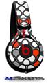 WraptorSkinz Skin Decal Wrap compatible with Beats Mixr Headphones Locknodes 05 Red Skin Only (HEADPHONES NOT INCLUDED)