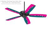 Ripped Colors Hot Pink Seafoam Green - Ceiling Fan Skin Kit fits most 52 inch fans (FAN and BLADES SOLD SEPARATELY)