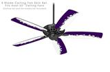 Ripped Colors Purple White - Ceiling Fan Skin Kit fits most 52 inch fans (FAN and BLADES SOLD SEPARATELY)