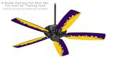 Ripped Colors Purple Yellow - Ceiling Fan Skin Kit fits most 52 inch fans (FAN and BLADES SOLD SEPARATELY)