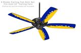 Ripped Colors Blue Yellow - Ceiling Fan Skin Kit fits most 52 inch fans (FAN and BLADES SOLD SEPARATELY)