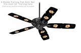 Poppy Orange Black - Ceiling Fan Skin Kit fits most 52 inch fans (FAN and BLADES SOLD SEPARATELY)
