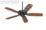 WraptorCamo Old School Camouflage Camo Orange Burnt - Ceiling Fan Skin Kit fits most 52 inch fans (FAN and BLADES SOLD SEPARATELY)