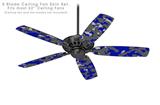 WraptorCamo Old School Camouflage Camo Blue Royal - Ceiling Fan Skin Kit fits most 52 inch fans (FAN and BLADES SOLD SEPARATELY)