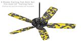 WraptorCamo Old School Camouflage Camo Yellow - Ceiling Fan Skin Kit fits most 52 inch fans (FAN and BLADES SOLD SEPARATELY)