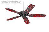 WraptorCamo Old School Camouflage Camo Red - Ceiling Fan Skin Kit fits most 52 inch fans (FAN and BLADES SOLD SEPARATELY)
