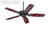 WraptorCamo Old School Camouflage Camo Red Dark - Ceiling Fan Skin Kit fits most 52 inch fans (FAN and BLADES SOLD SEPARATELY)