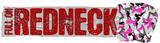 Full On Redneck Sexy Girl Silhouette Camo Hot Pink (Fuchsia) Duct Tape Bumper Sticker 03