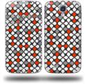 Locknodes 05 Red - Decal Style Skin (fits Samsung Galaxy S IV S4)