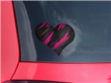 Jagged Camo Hot Pink - I Heart Love Car Window Decal 6.5 x 5.5 inches